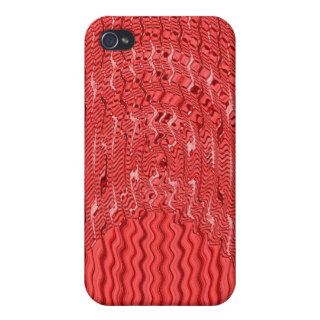 red white abstract pern cases for iPhone 4