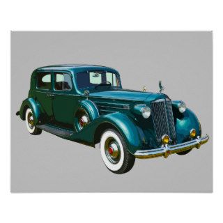 Green Packard Luxury Car Print