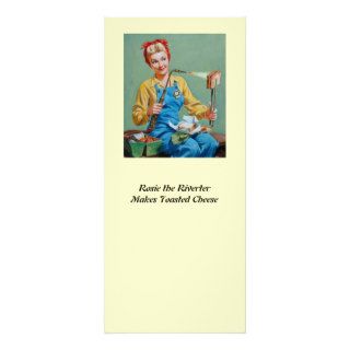 Rosie the Riveter Makes Toasted Cheese Customized Rack Card