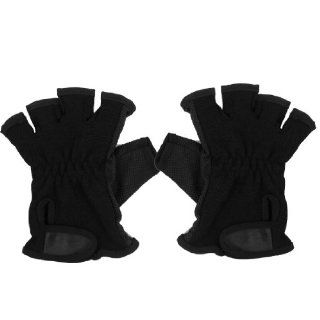 Cycling Bike Bicycle Pair Nonslip Half Finger Hand Protectors Gloves Black  Men Leather Gloves  Sports & Outdoors