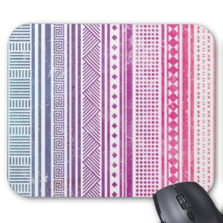 Vintage Aztec Tribal Andes Pattern Mouse Pads