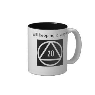 20 Years Sober Clean AA   You can even personalize Coffee Mugs