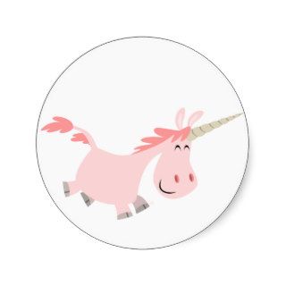 Pink Cartoon Unicorn sticker