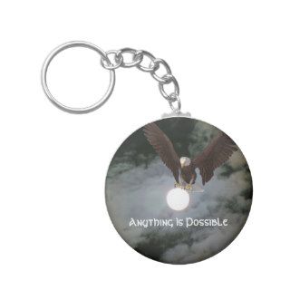 Anything Is Possible Eagle Inspirational Keychain