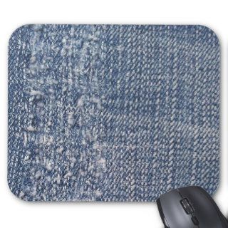 Worn Denim Jeans Look Mouse Pads