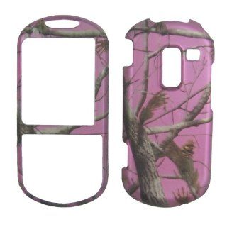 Pink Real Tree Camo Rubberized Samsung R455c Sch r455c Protector Phone Cover Cell Phones & Accessories