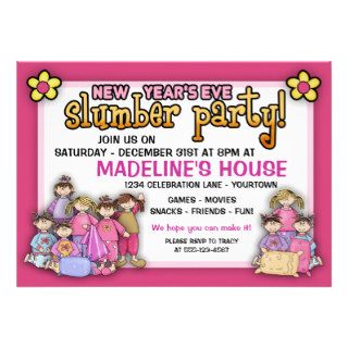 New Years Eve Slumber Party Invitations