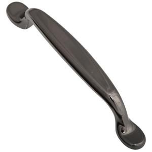 Stanley National Hardware 5.04 in. Black Chrome Spoon Pull BB8017 3 3/4 PULL BC SPOON