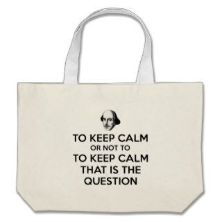 Keep calm and carry on tote bags