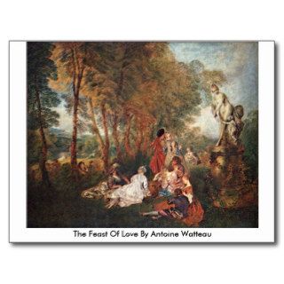 The Feast Of Love By Antoine Watteau Postcards