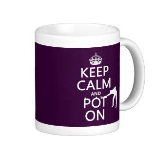 Keep Calm and Pot On (Snooker/Pool) Mugs