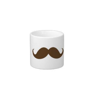 Brown mustache espresso novelty mug espresso mug