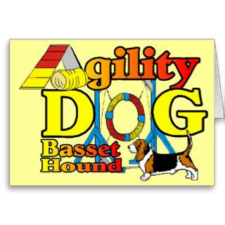 Basset Hound Agility Gifts Greeting Card