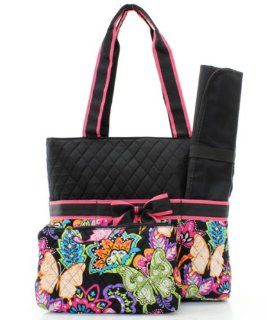 Butterfly in Town Quilted Diaper Bag Brn  Diaper Tote Bags  Baby