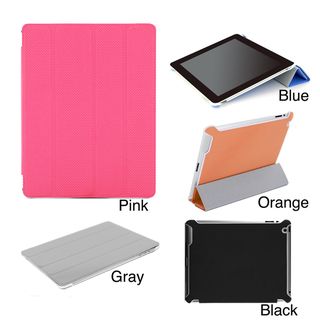 Premium Apple iPad 3/4 Ribbed Leatherette Hybrid Smart Case with Screen Guard iPad Accessories