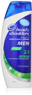 Head & Shoulders Refresh 2 In 1 Dandruff Shampoo And Conditioner For Men 14.2 Fl Oz (Pack of 2) (packaging may vary)  Hair Shampoos  Beauty