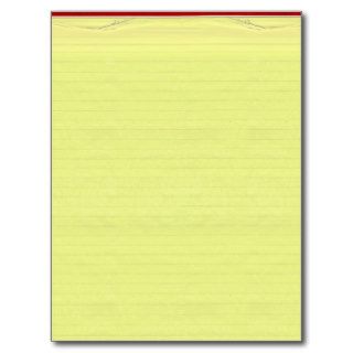Yellow Lined School Paper Background Post Card