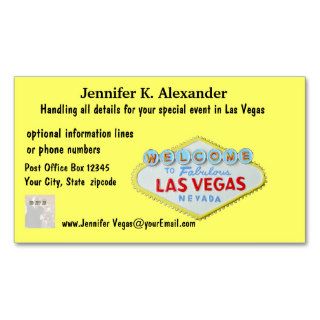 Las Vegas Party Planner Events Business Cards