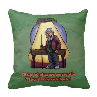 Old Pool players Throw Pillow