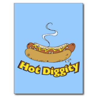 Hot Diggity ~ Hot Dog / Hot Dogs Postcards