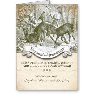 vintage antique winter season's greeting card