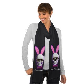 Funny gothic steampunk bunny personalized scarves