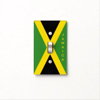 Jamaican Flag Optional Jamaica Wording Switch Plate Cover