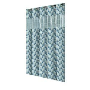 Hookless Shower Curtain in Vision Mosaic Jade RBH14HH09