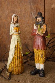 Harvest Pilgrim Couple   Collectible Figurines