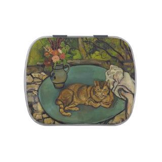 Suzanne Valadon  Raminou & pitcher with carnations Jelly Belly Candy Tins