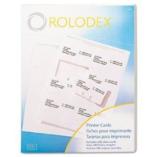 6 Pack Laser/Inkjet Rotary File Cards, 2 1/4 x 4, 8 Cards/Sheet, 240 Cards/Pack by ROLODEX (Catalog Category Files & Filing Supplies / Cards) 