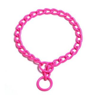 Platinum Pets 16 in. x 2.5 mm Coated Steel Chain Training Collar in Pink C1625MMPNK