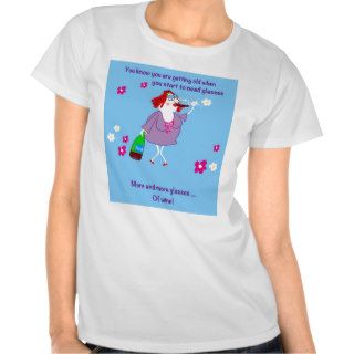 Funny Getting Old Cartoon Gifts   Wine Glasses Tshirts