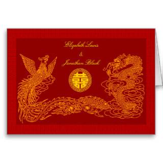 Chinese traditional wedding invitations by Kanjiz Cards