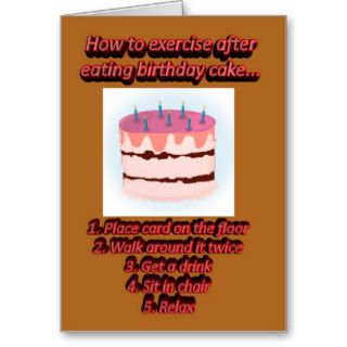 Happy Birthday cake funny humorous Birthday wishes Card