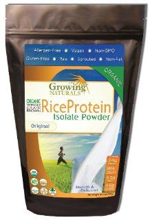 Growing Naturals Rice Protein Isolate Powder, Original, 459 Gram  Sports Nutrition Whey Protein Powders  Grocery & Gourmet Food