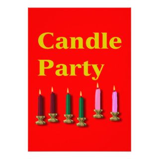 Candle Party Invitation Card