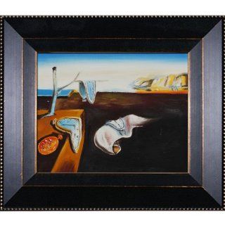 Art Dali Persistence of Memory Painting with Veine D 'Or Bronze Angled Bronze Reverse Angled Frame   Oil Paintings