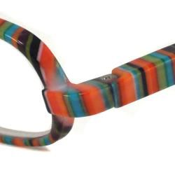 NVU Eyewear Women's Cyclone Orange Stripe Reading Glasses NVU Eyewear Optical Frames