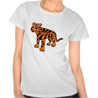 Funky Tiger Art Cartoon T shirt