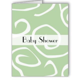 Baby Shower   Curly Swirls (Curved Swirls)   Green Card