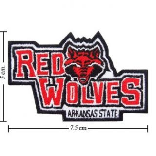 Arkansas State Red Wolves Logo Embroidered Iron Patches Clothing