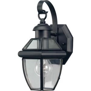 Illumine 1 Light Outdoor Black Lantern with Clear Beveled Glass Panel CLI FRT1101 01 04
