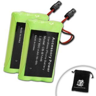 2 Pack Battery for BP 446 / BT 446 / BT 461 / BT 909 + Select Uniden , Radio Shack , Southwestern Bell & Sony Cordless Phones Includes Accessory Bag Electronics
