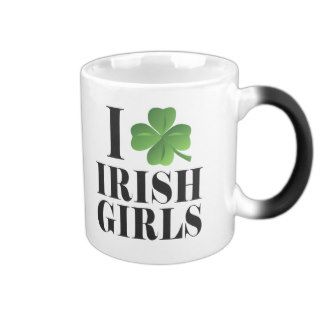 I Shamrock, Heart Irish Girls, St Patty's Day Cups Coffee Mugs
