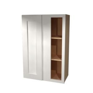 Home Decorators Collection 27x30x12 in. Assembled Wall Blind Corner Cabinet in Newport Pacific White WBCU2730R NPW