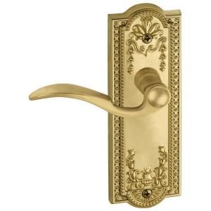 Grandeur Parthenon Lifetime Brass Plate with Privacy Bellagio Lever PARBEL 40 LB
