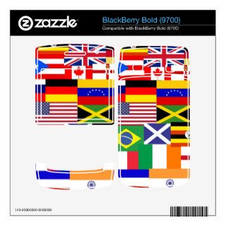 Flags of the world collage BlackBerry bold 9700 skin