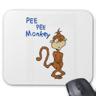 Pee Pee Monkey Mouse Pads