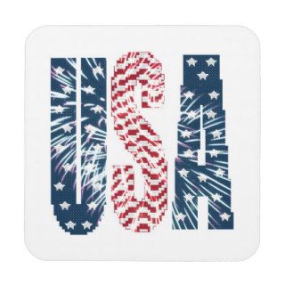USA Stars and Stripes Set of Coasters